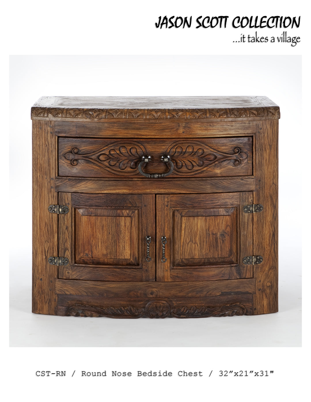 Round Nose Bedside Chest