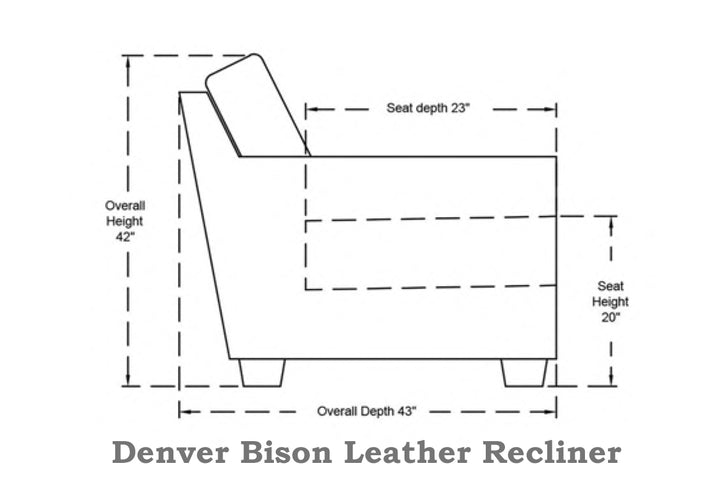 Denver Bison Leather Recliner