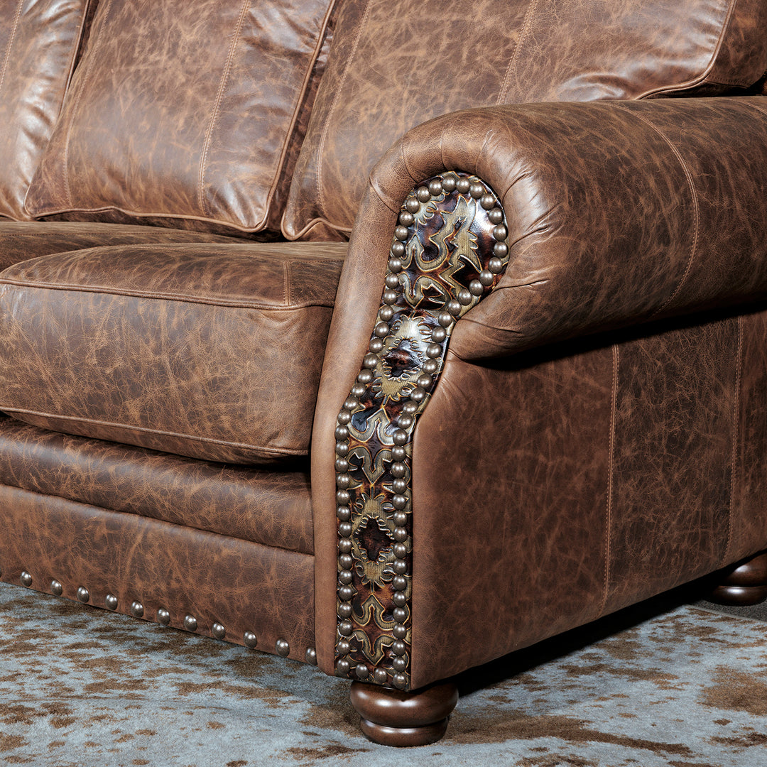 San Saba Western Leather Sofa