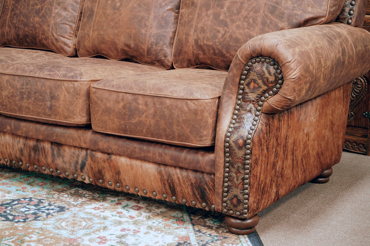 Katy Western Leather Sectional Sofa