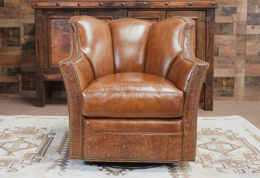 Slaton Leather Swivel Chair