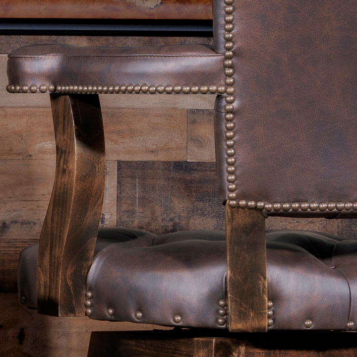 Chisum Tuscany Leather Bar Stool