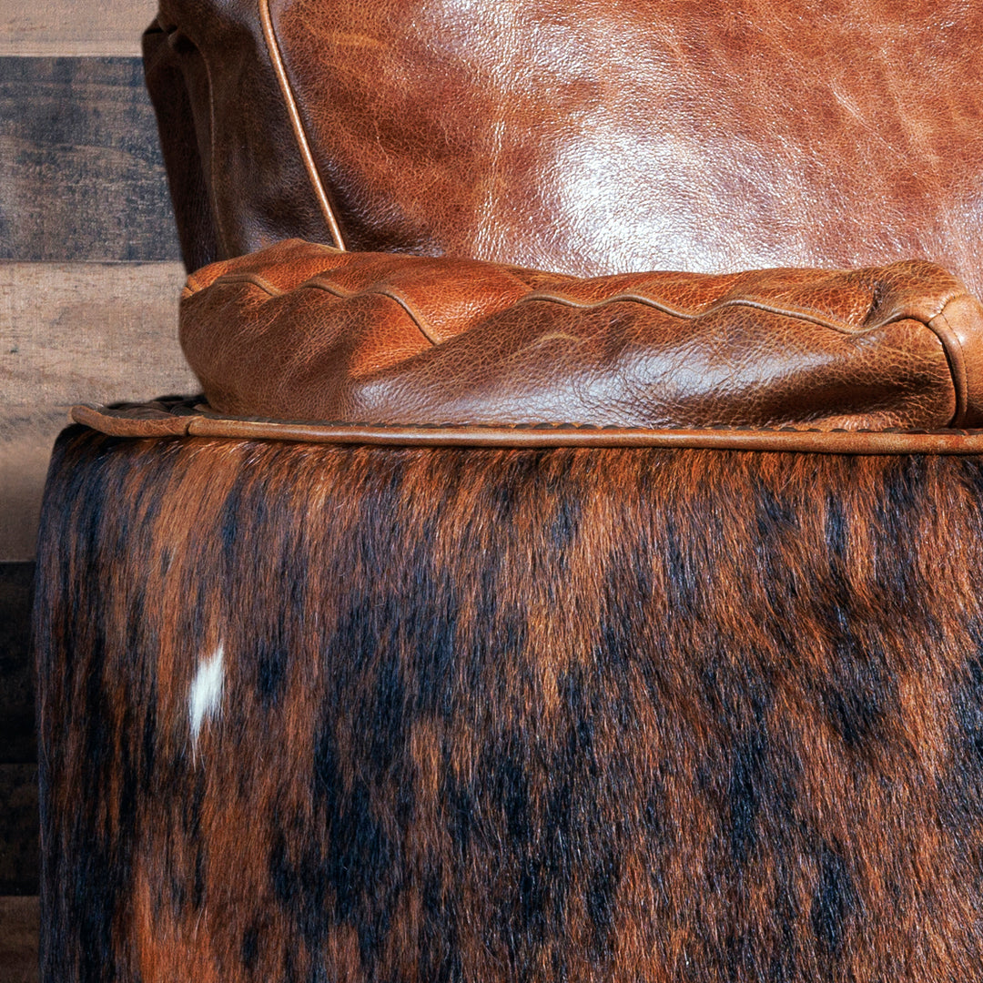 Sycamore Western Snug Recliner with Cowhide