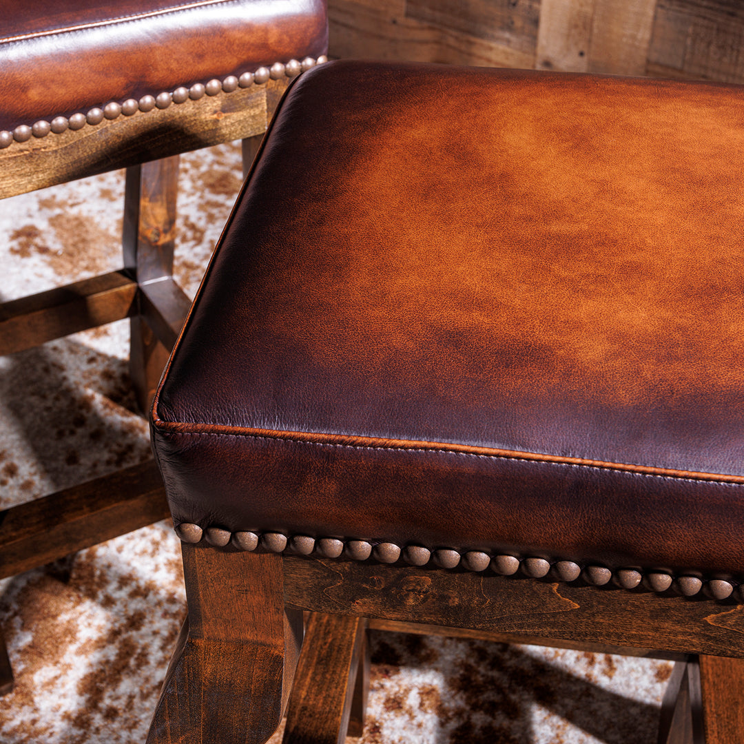 Andres Bar Stool - Puglia Brown Leather