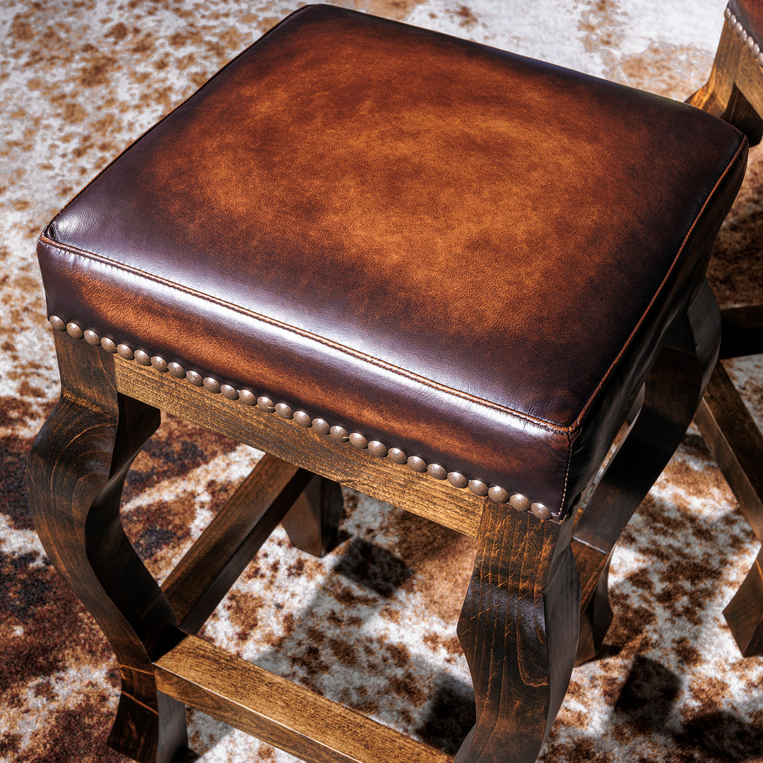 Andres Bar Stool - Puglia Brown Leather