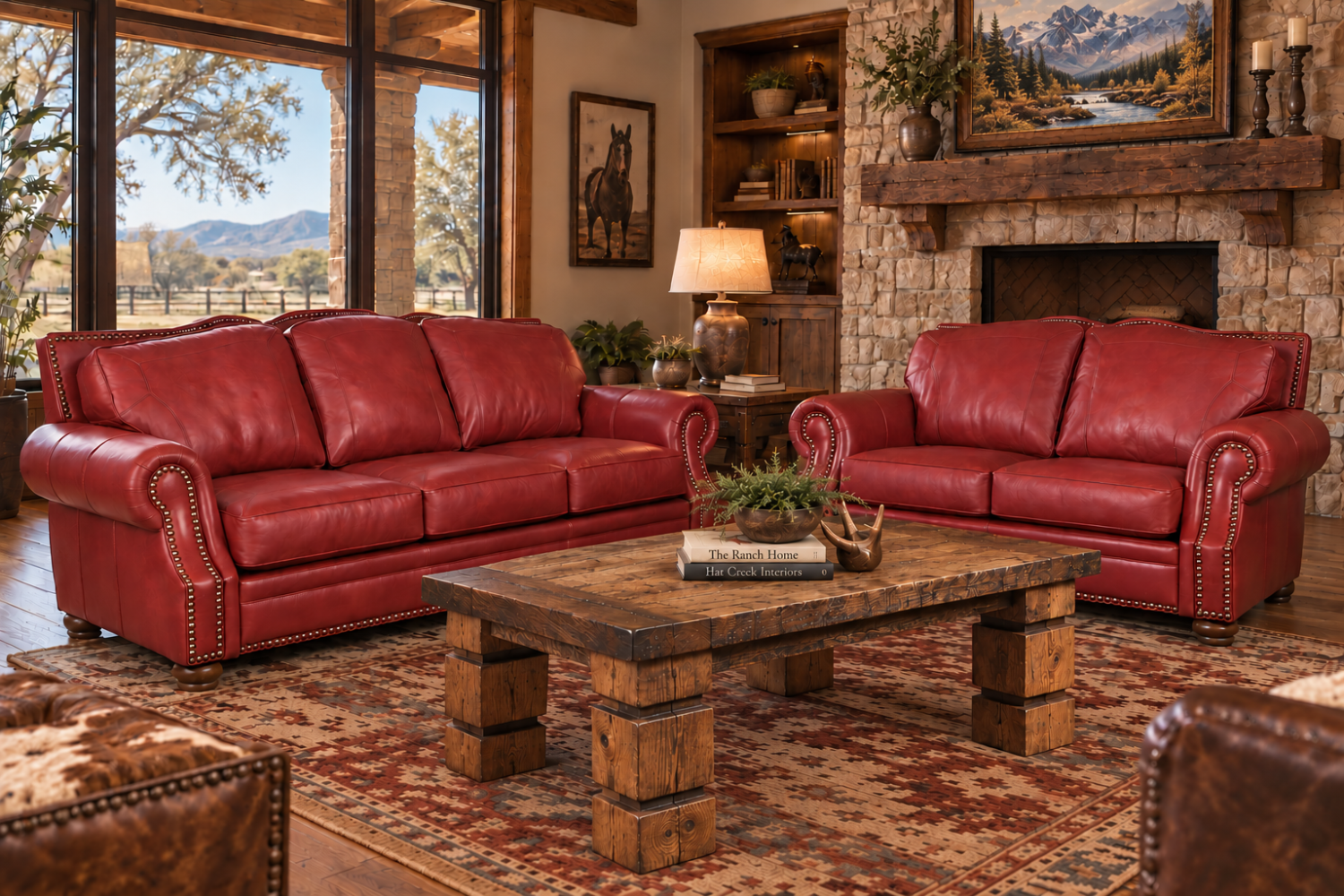 Chianti Red Leather Collection – Hat Creek Interiors