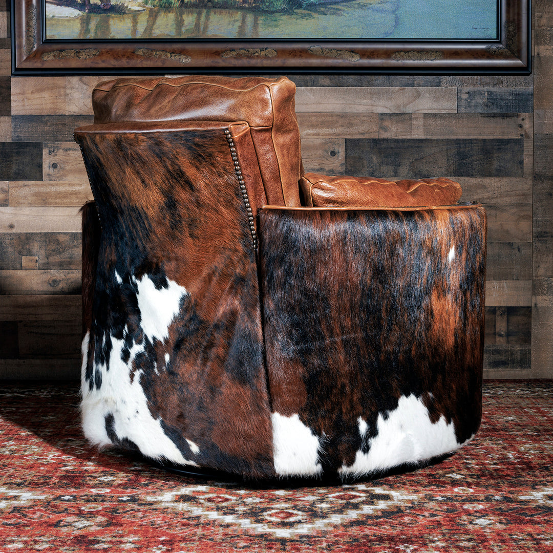 Sycamore Western Snug Recliner with Cowhide