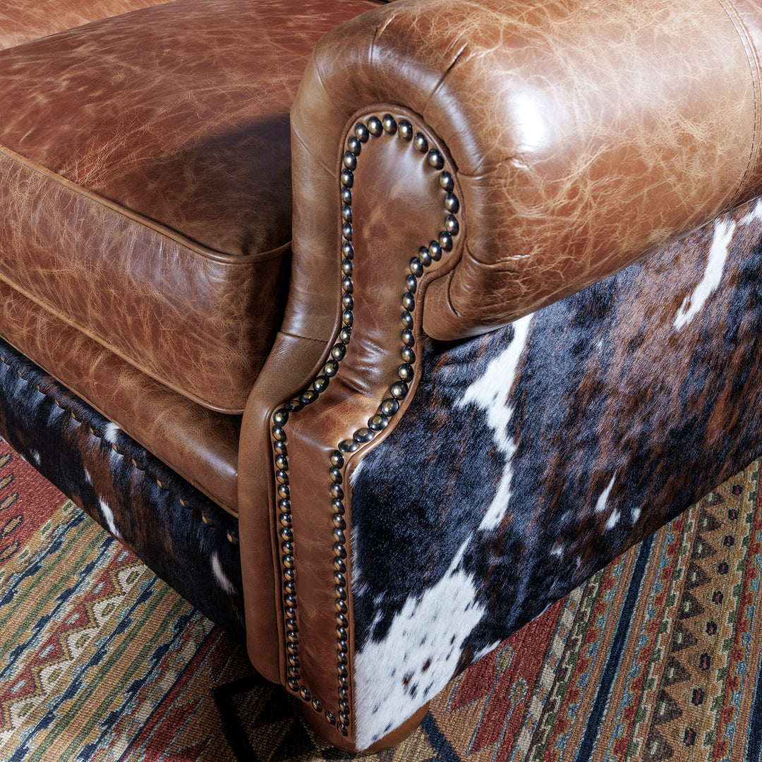 Santos Curved Leather Sofa