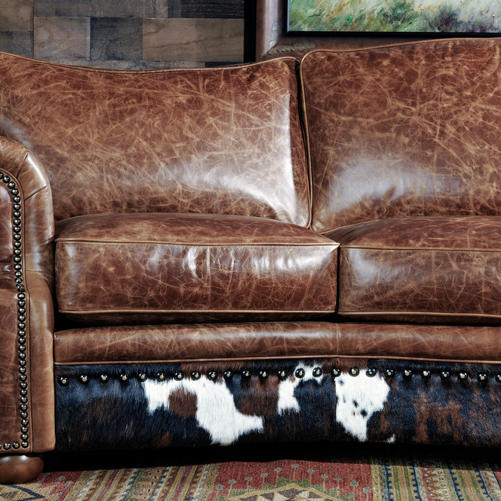 Santos Curved Leather Sofa