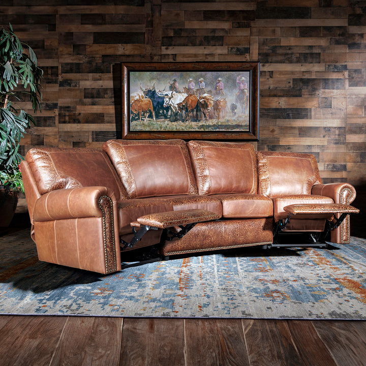 Wild Bill Reclining Leather Sofa