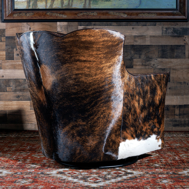 Fort Worth Cowhide Swivel Chair