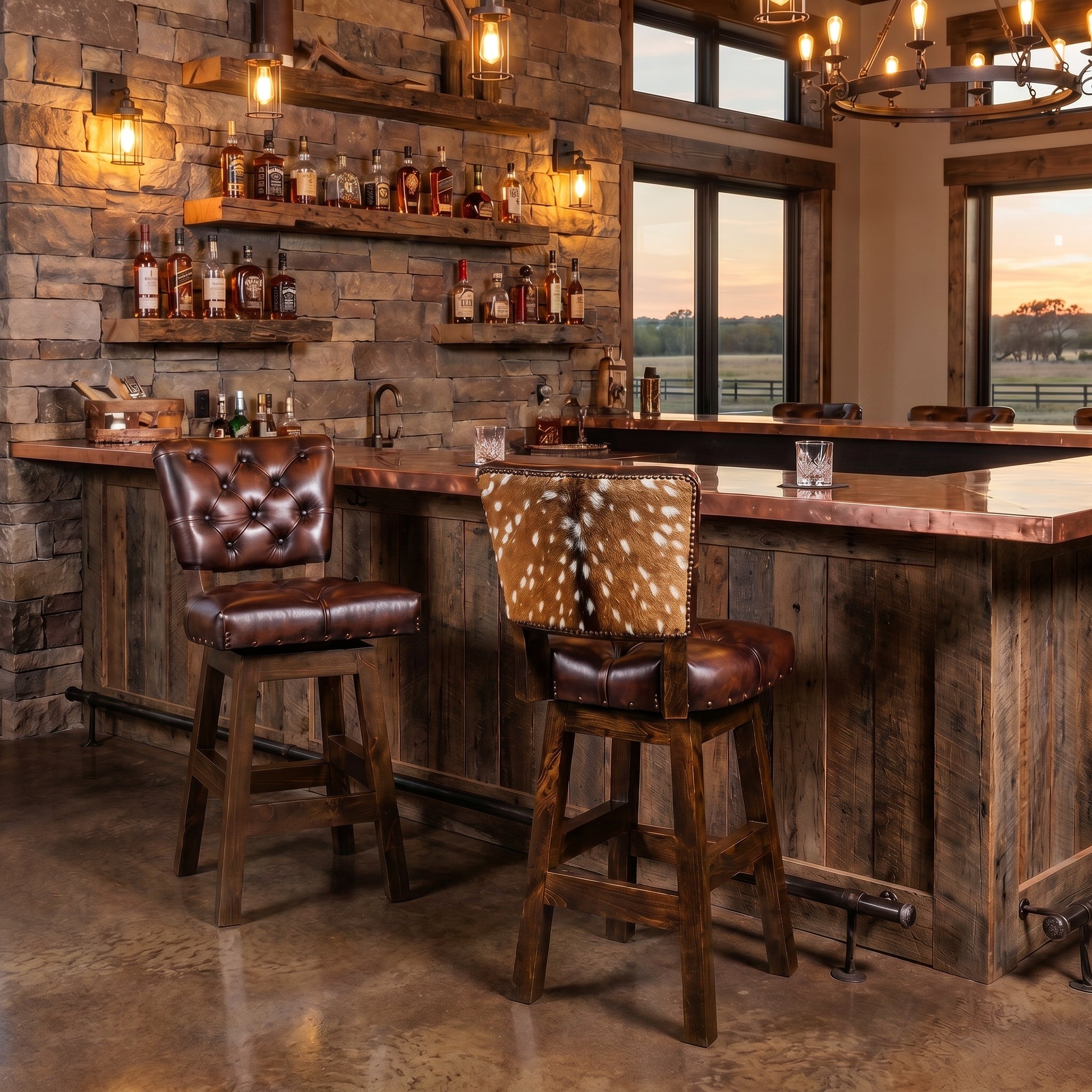 Chisum Axis Barstool - Armless | Axis Hide Chisum Bar Stools – Hat