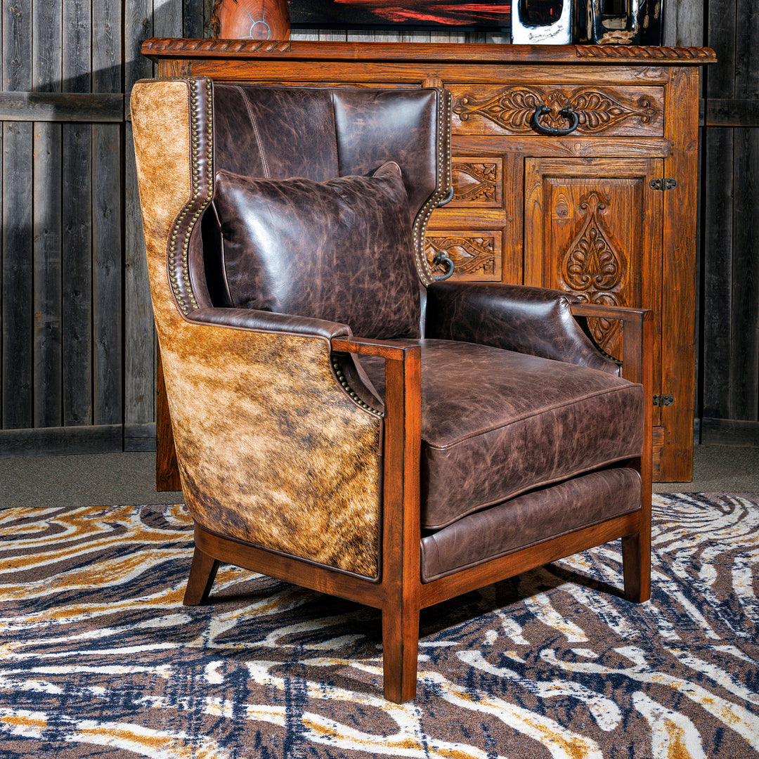 cowhide accent chair