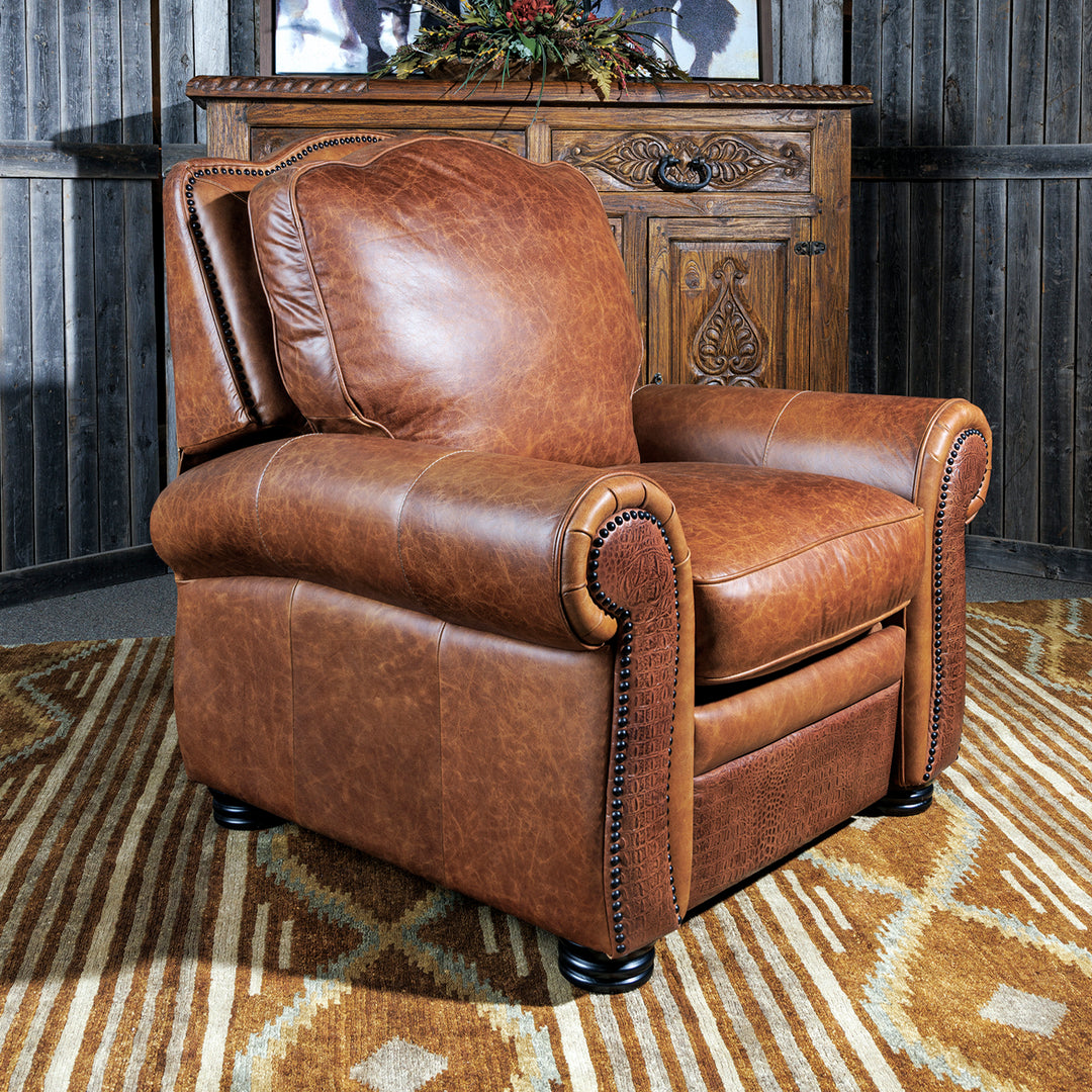 Santa Ana Leather Recliner with Croc