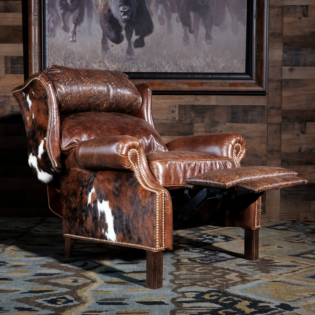 West Texas Brown Leather Recliner