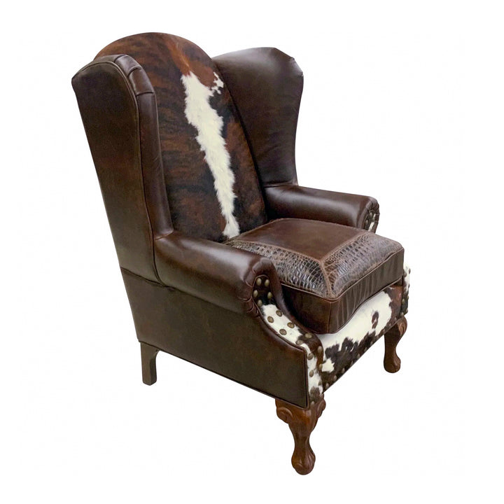 Santa Fe Wingback Cowhide Chair