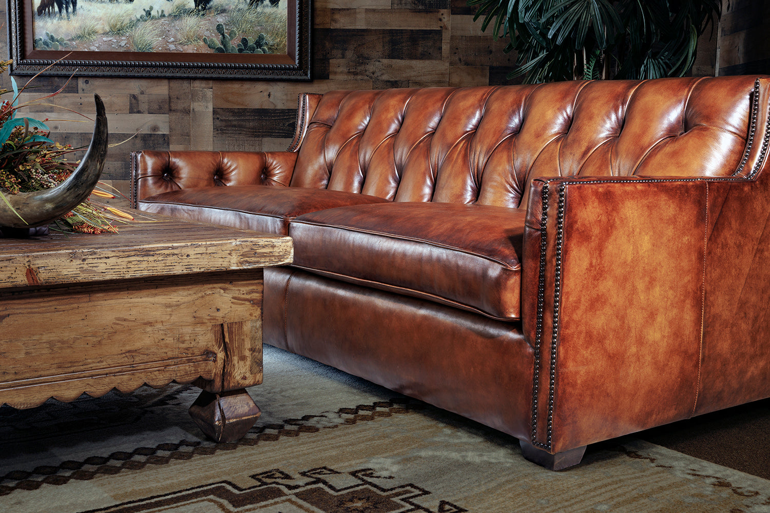 western leather sofa