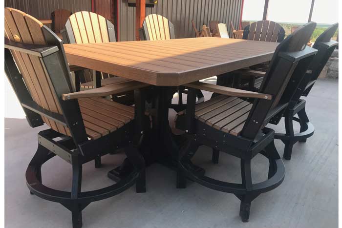 Outdoor 4' x 6' Counter Height Table | Patio Dining Set – Hat