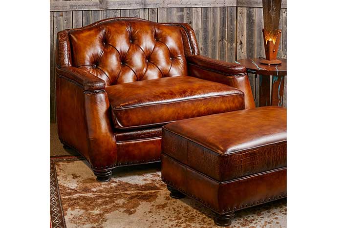 Leather Ottoman Best Paint For Leather Furniture Saddle Burnished