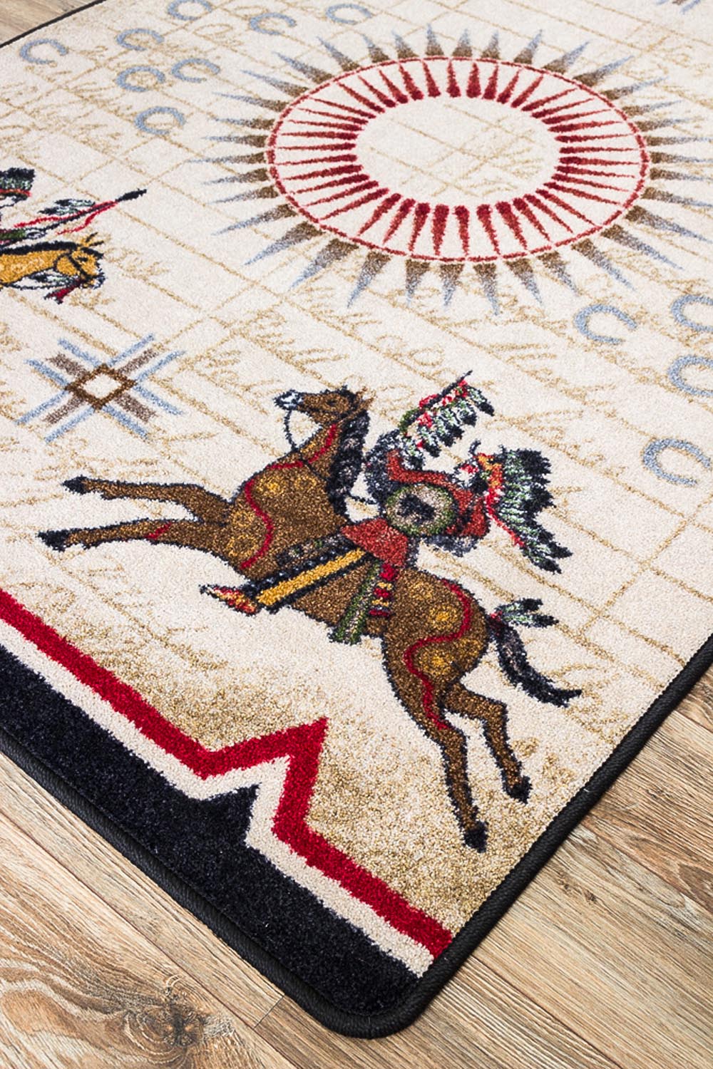 Battle Records Area Rug | Horses and Indians Western Rug – Hat Creek ...