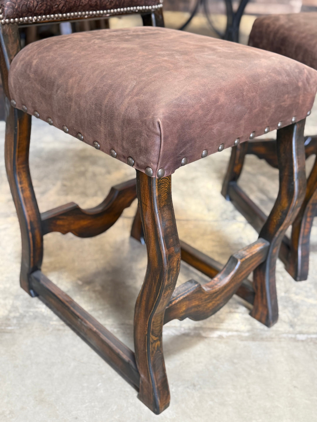 Rustic Cobre Hacienda Bar Stools - Set of 4