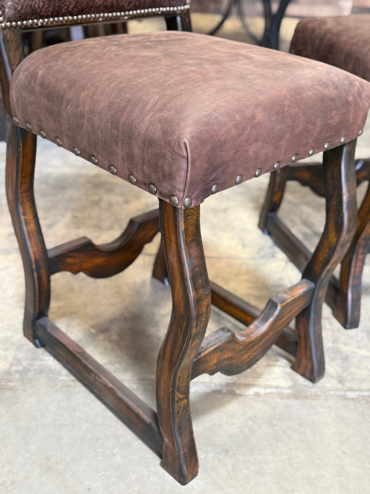 Rustic Cobre Hacienda Bar Stools - Set of 4