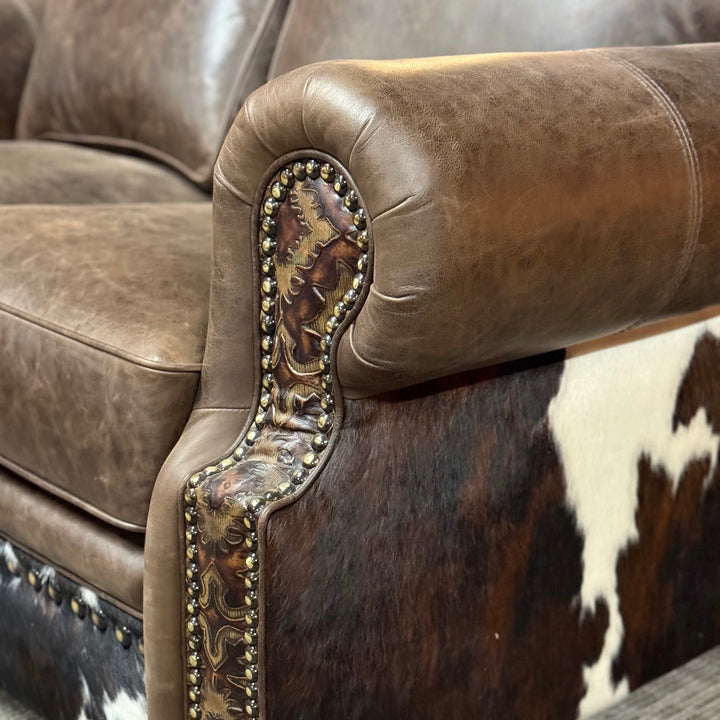 Brompton Chocolate Bosque Leather Loveseat