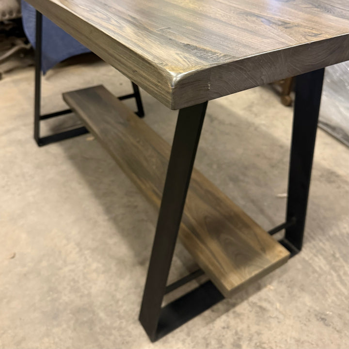 Amish Elm Counter Table Dining Set