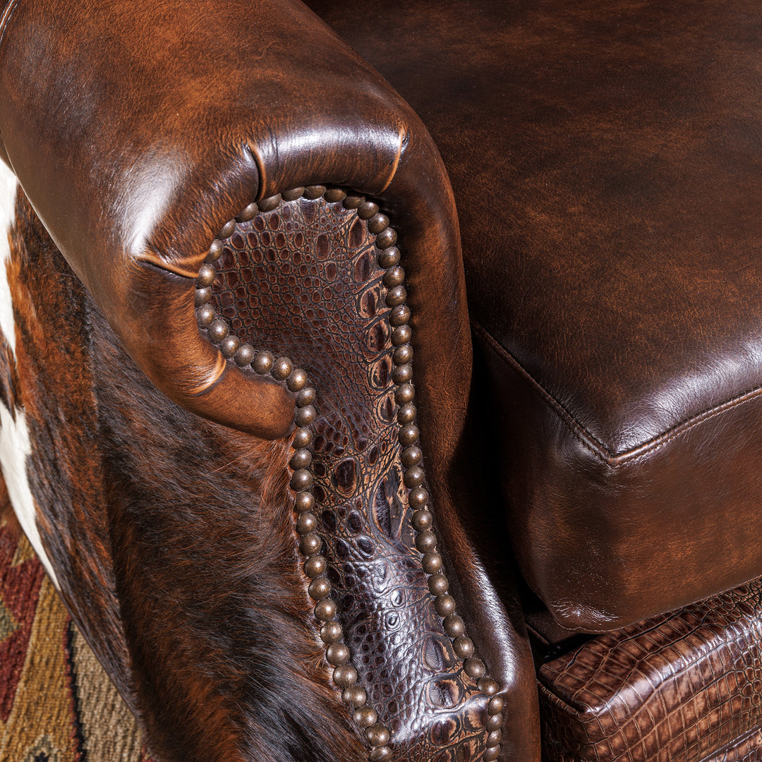 Chisum Western Leather Recliner with Croc