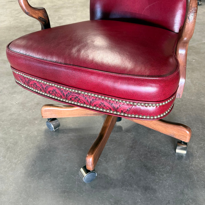 Old Hickory Red Heraldic Office Chair