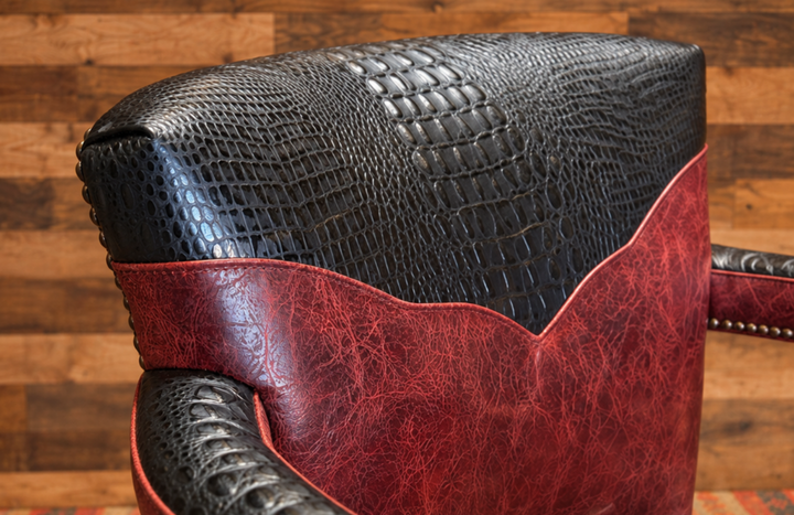 Rio Lobos Western Leather Bar Stool