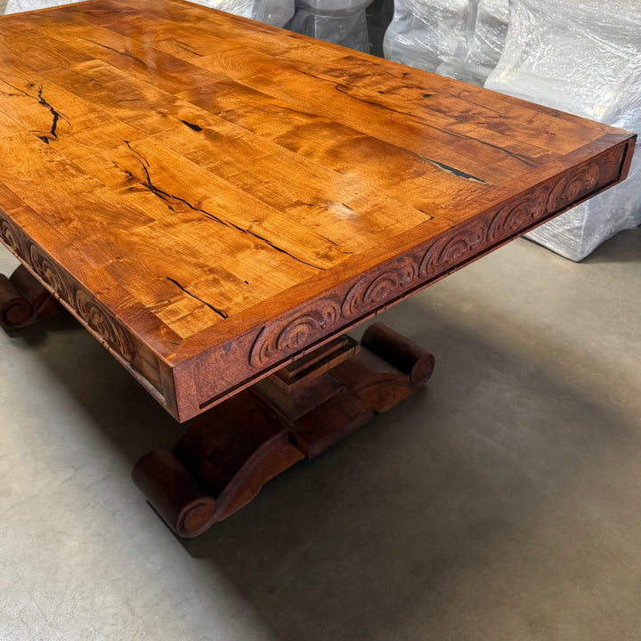 Kalaro 6 Foot Carved Mesquite Dining Table