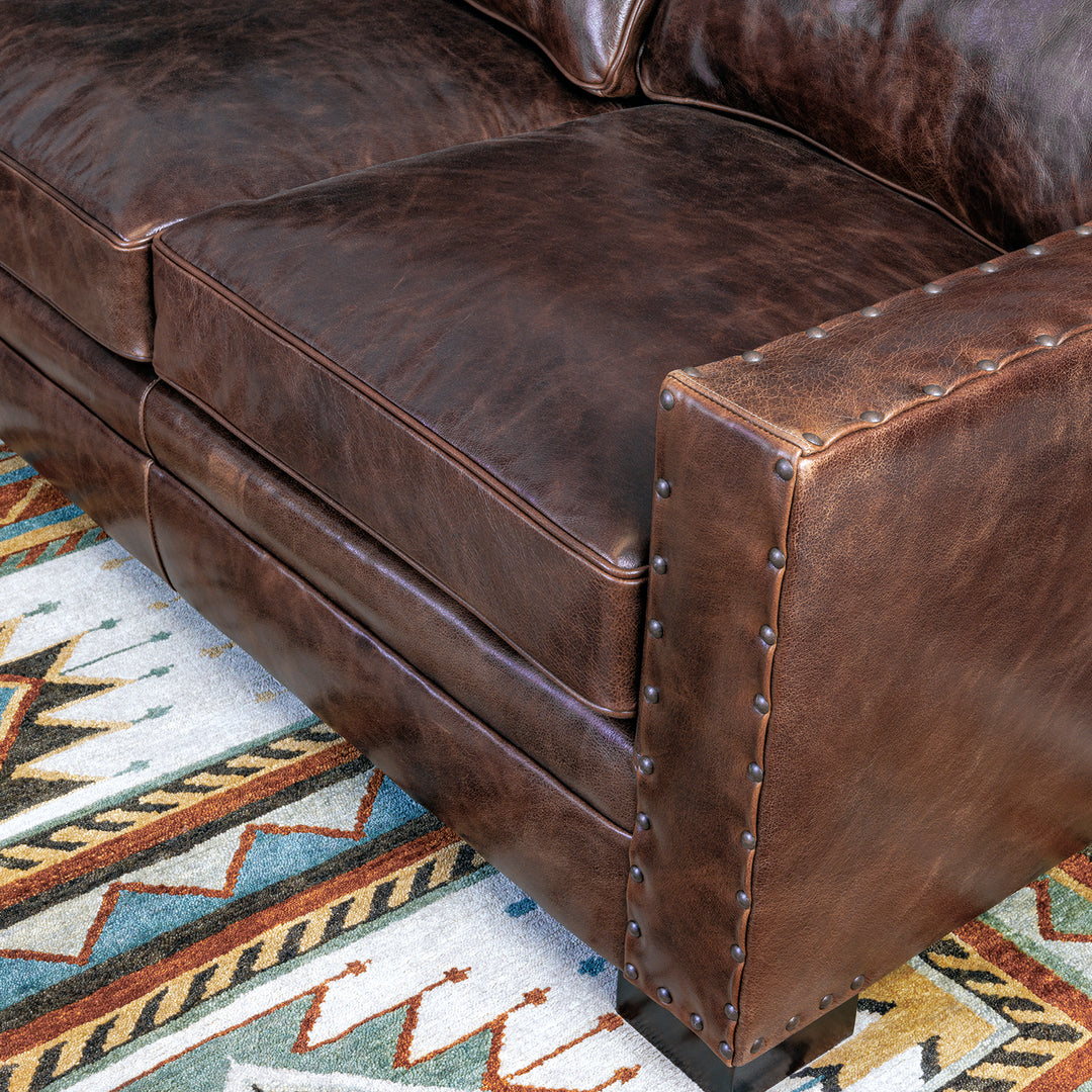 Cambridge Dark Rum Leather Sectional