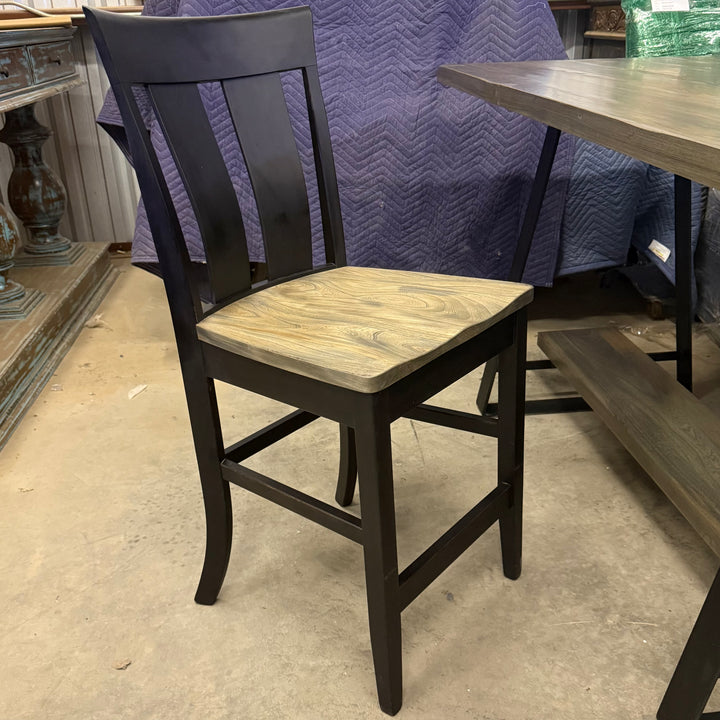 Amish Elm Counter Table Dining Set
