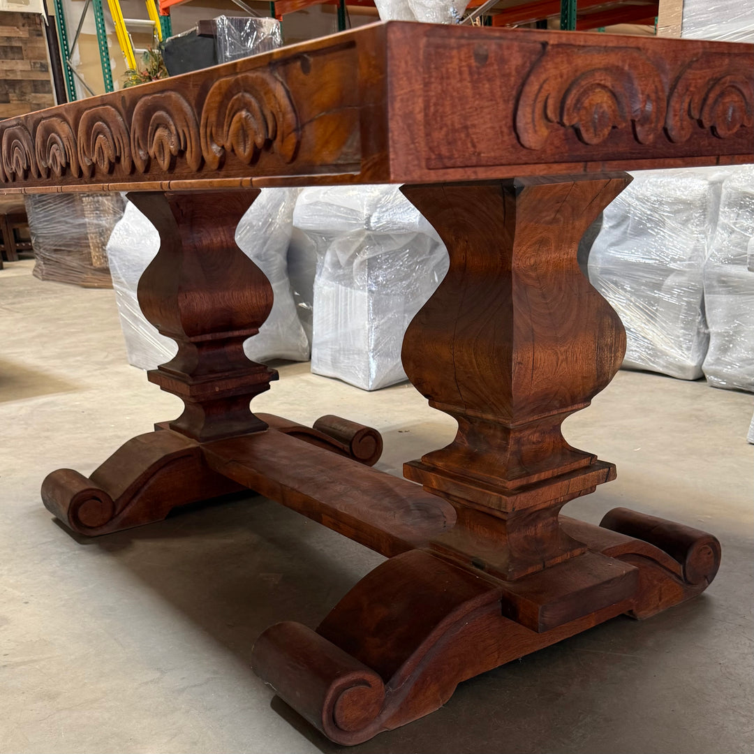 Kalaro 6 Foot Carved Mesquite Dining Table