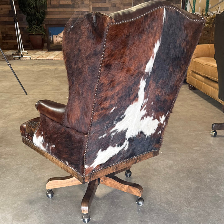 Chisum Boot-stitch and Cowhide Office Chair