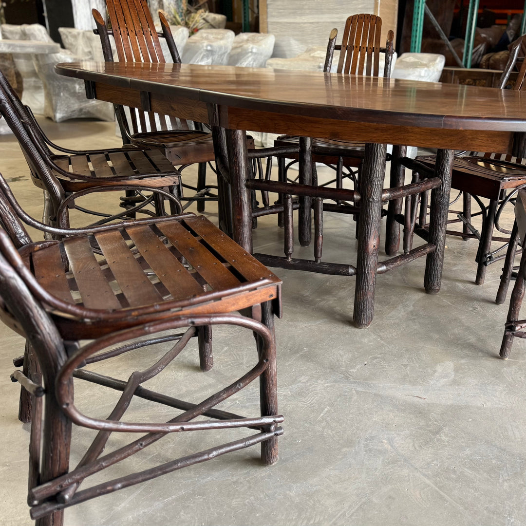 Hickory Extension Dining Table and Chairs