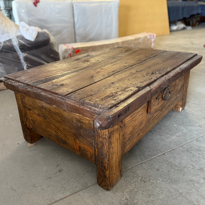 Reclaimed Wood Coffee Table with Drawer