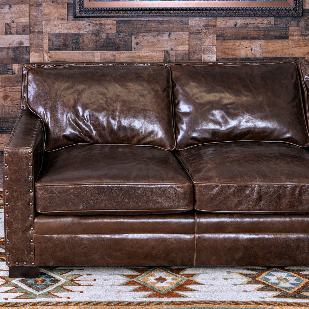 Cambridge Dark Rum Leather Sectional