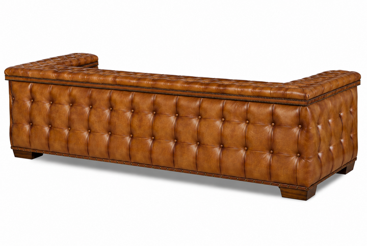 Button Antique Leather Sofa