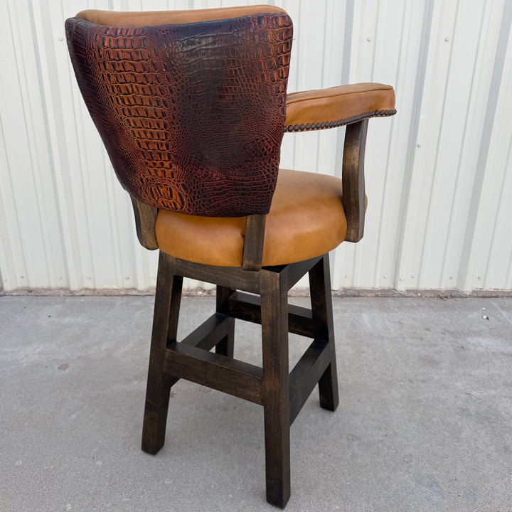 Saddle Croc Bar Stool - Set of 3