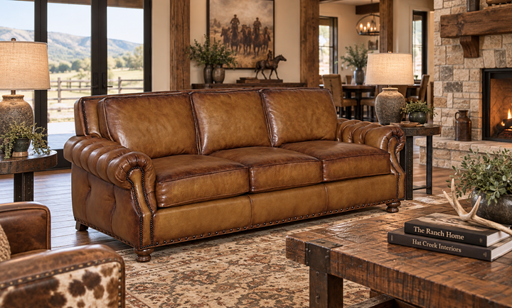 London Leather Sofa - Toro Saddle