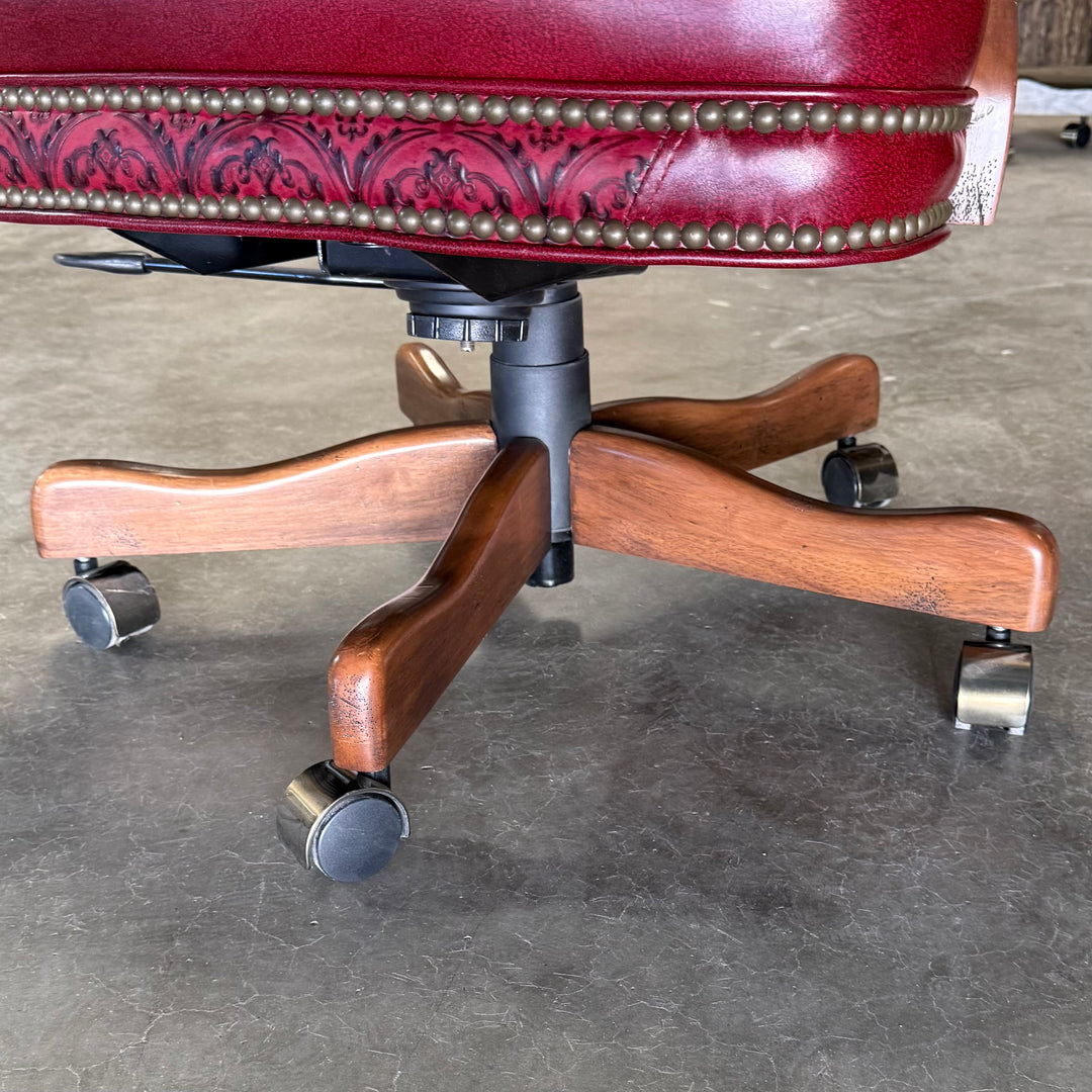 Old Hickory Red Heraldic Office Chair