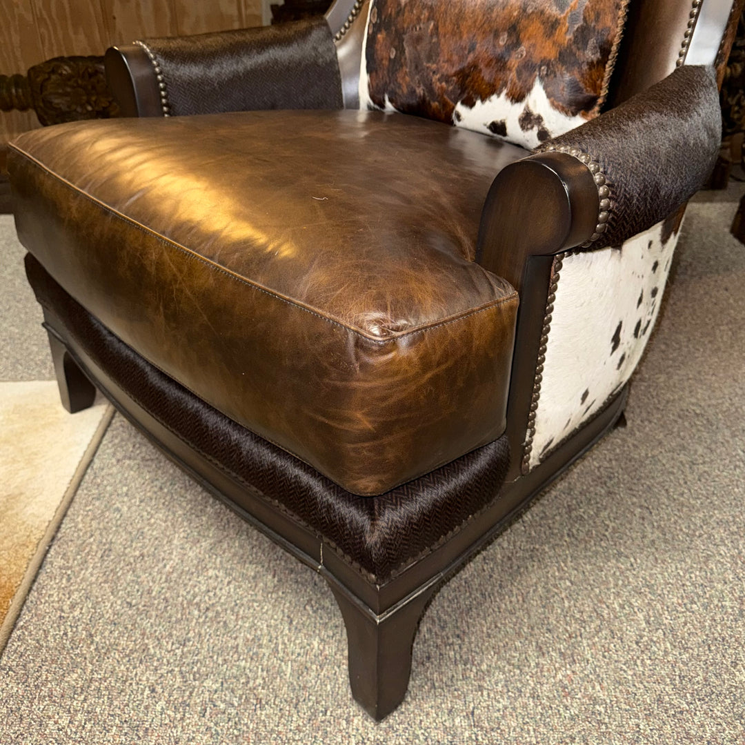 Columbus Acid Washed Cowhide Chair