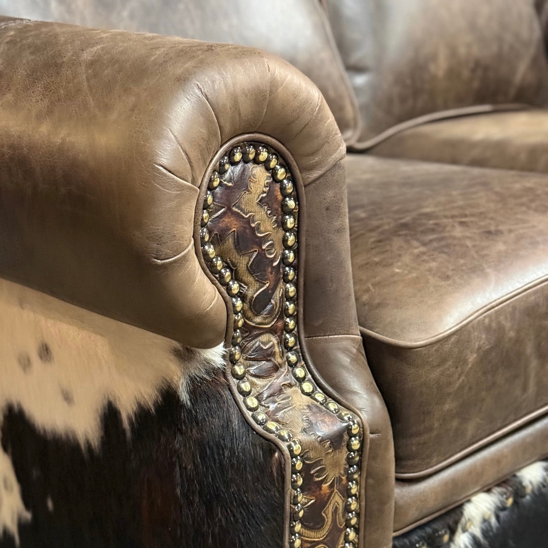 Brompton Chocolate Bosque Leather Loveseat