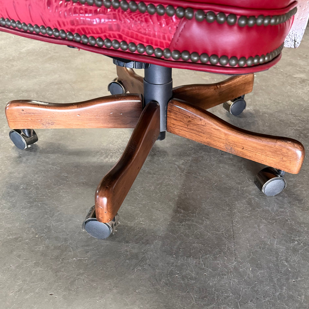 Old Hickory Red Croc Office Chair