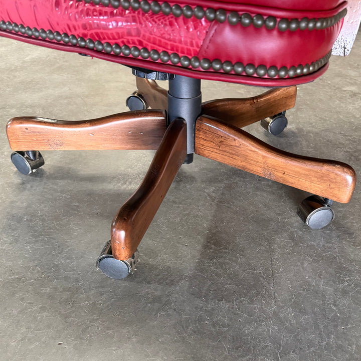 Old Hickory Red Croc Office Chair
