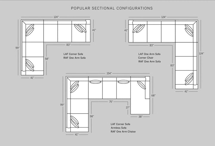 Texas Salsa Western Sectional Sofa