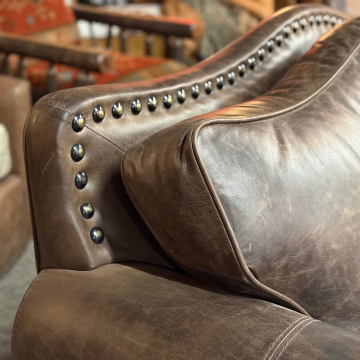 Brompton Chocolate Bosque Leather Loveseat