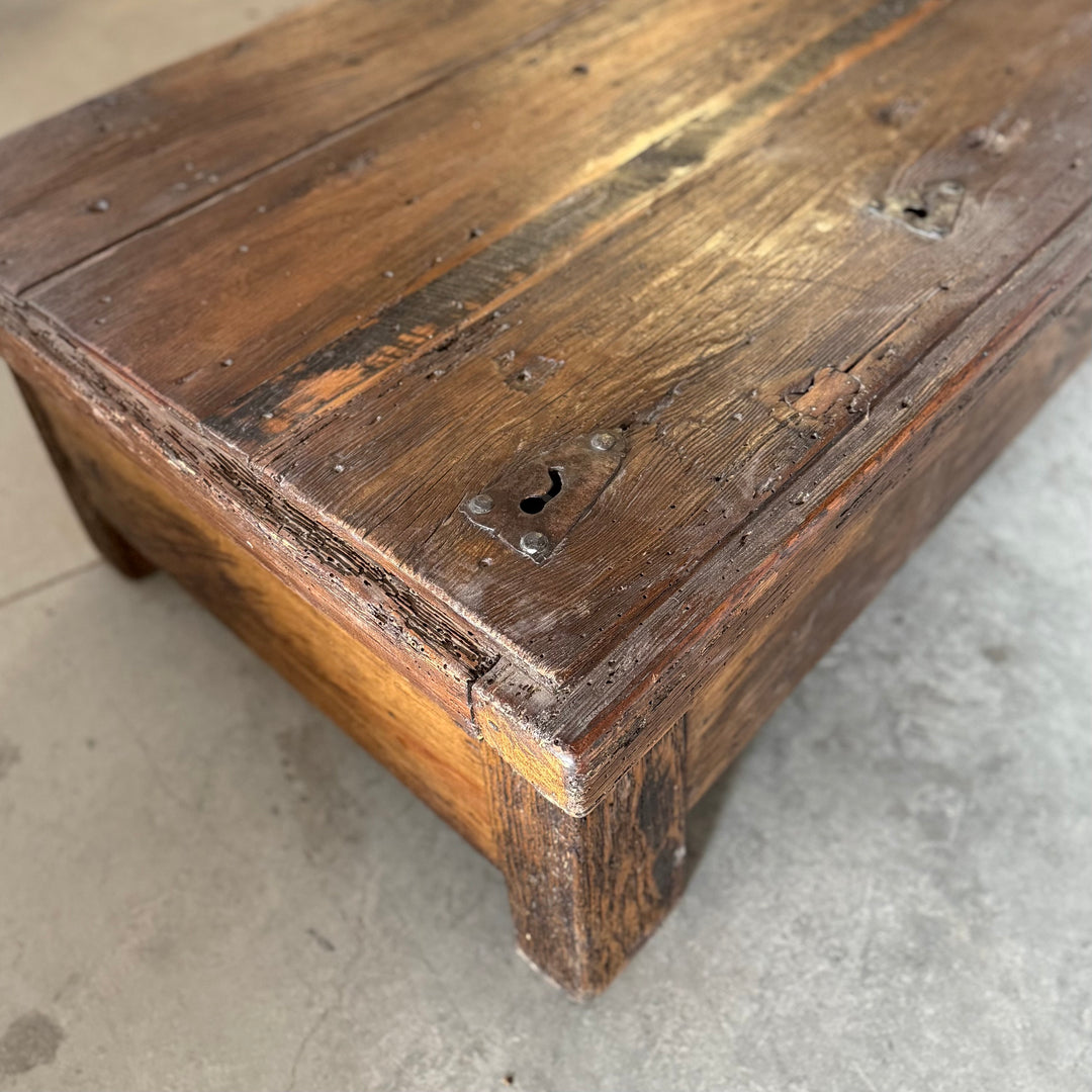Reclaimed Wood Coffee Table with Drawer